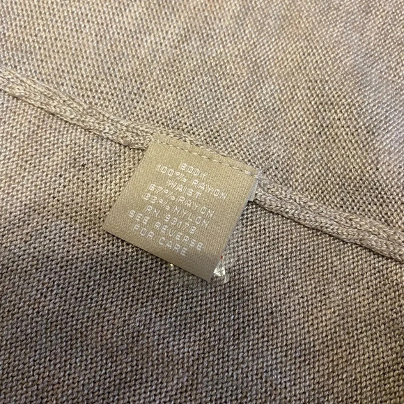 NWT Joan Voss Open Front Cardigan Oatmeal Sz S - Picture 6 of 8